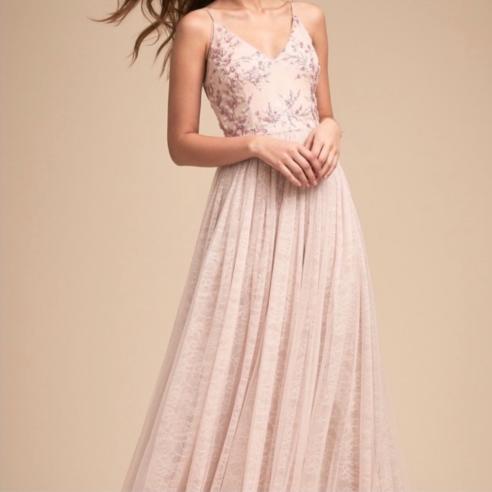 Adrianna Papell Pink Floral Maxi Dress